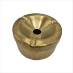 Round ashtray, made of stainless steel, Wei, 10.3 cm, golden color